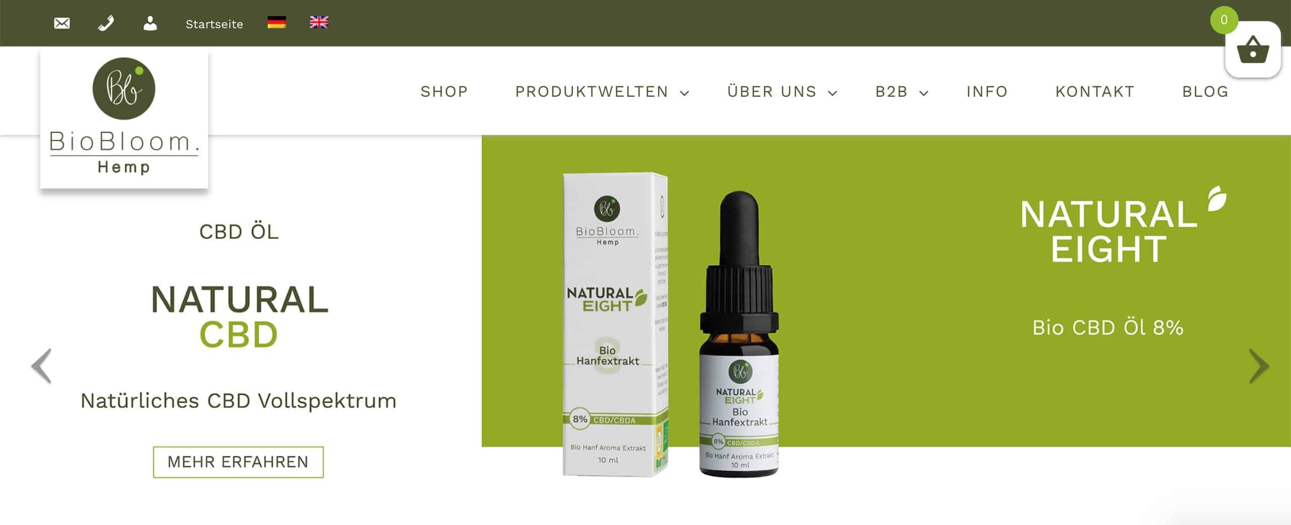 Screenshot der Biobloom Webseite Biobloom Test Erfahrungen